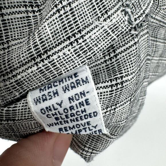 Polo Golf Shirt Mens XL Linen Cotton Clayton Gray Plaid Ralph Lauren - Picture 5 of 7